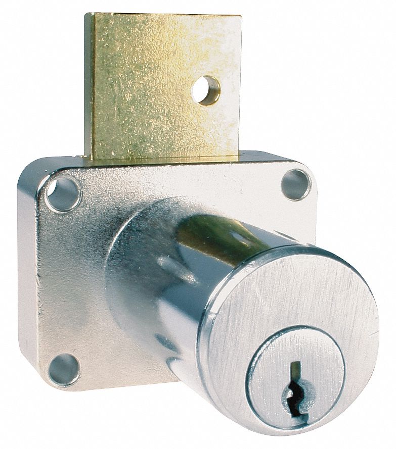 PinCamDrawerLock, DullChrome, 7/8InCyl, 107