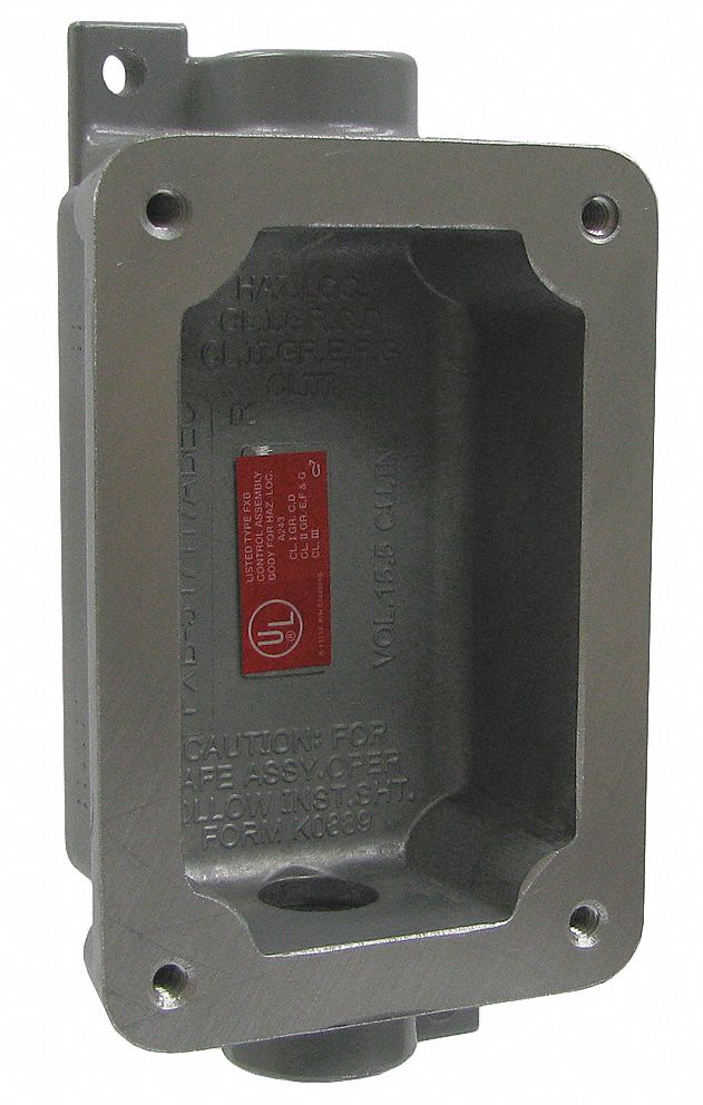 Device Box, 1/2In Hub, 15.5Cu-In, 2 Hubs