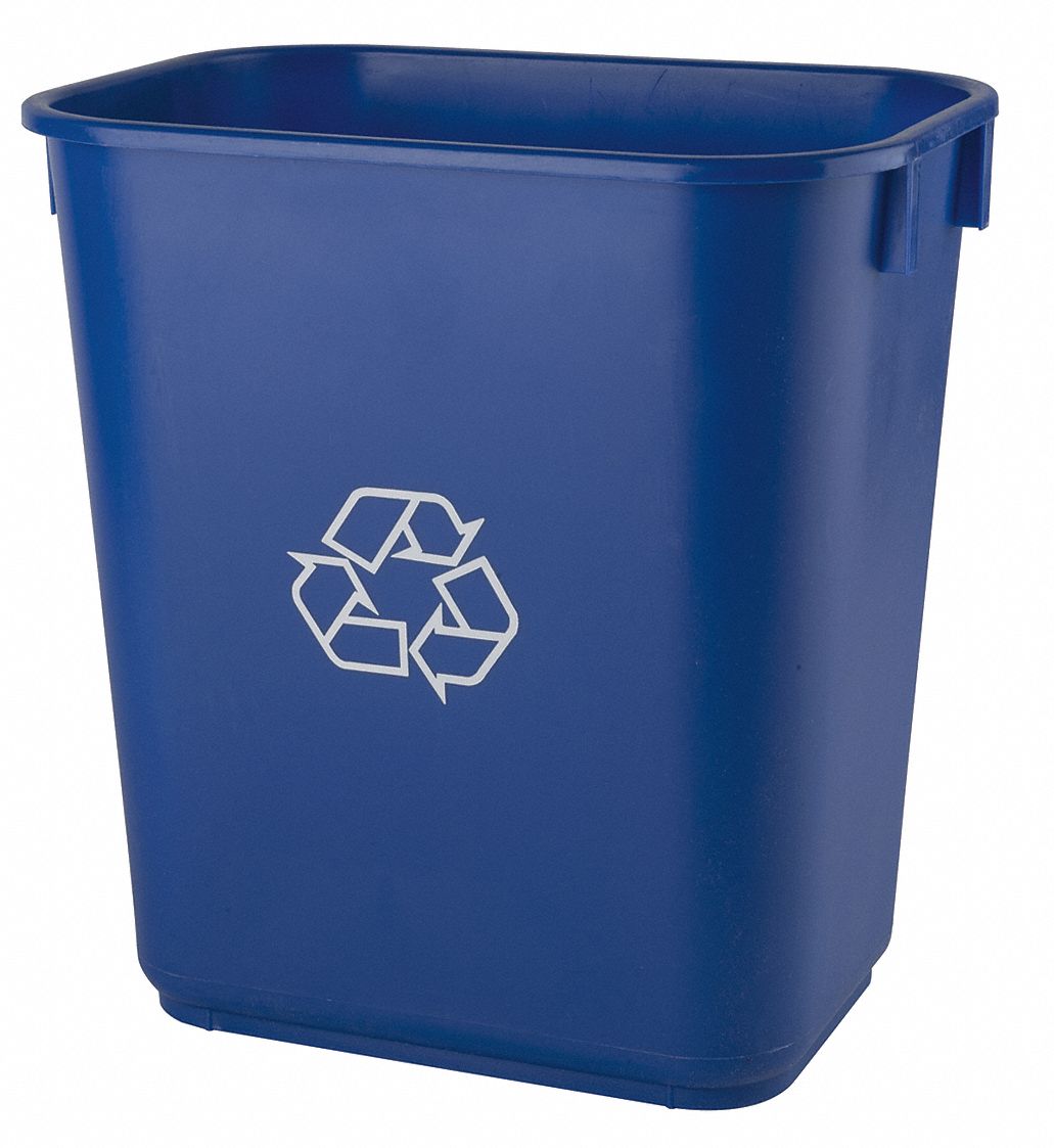 Recycling Wastebasket, Blue