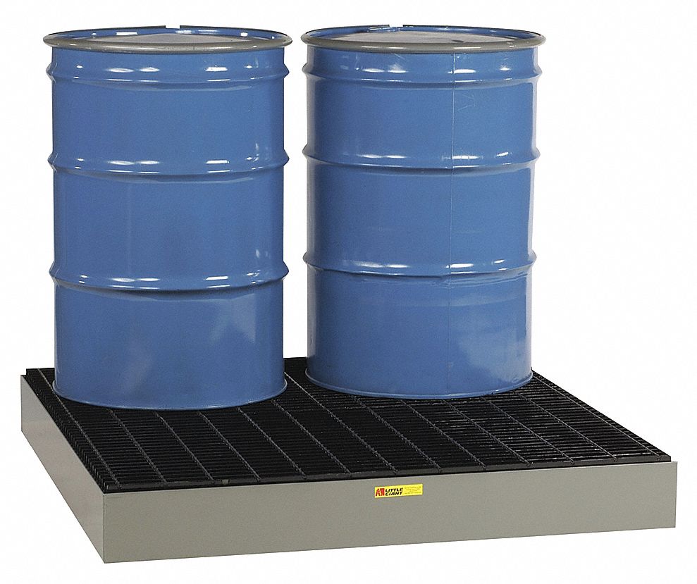 Drum Spill Cntnmnt, Gray, 4 Drum, 66 Gal.