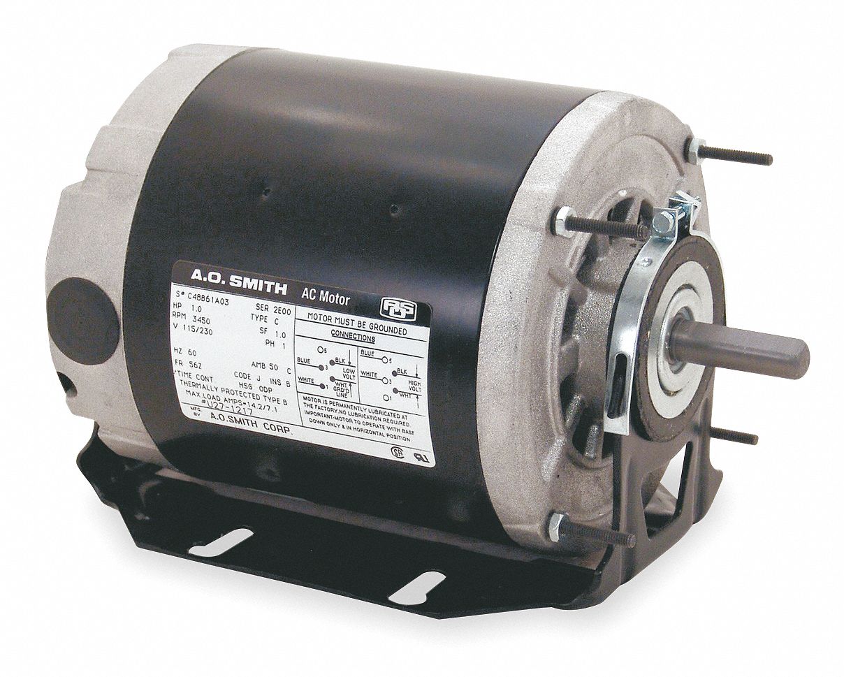 Motor, Sp Ph, 1/2 HP, 1725, 115/208-230V, 48Z