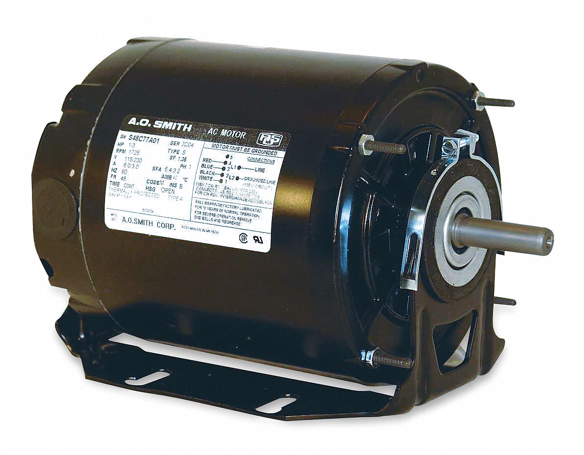 Motor, Split Ph, 1/2 HP, 1725, 115V, 48, ODP