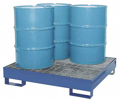 Drum Spill Cntnmnt Pltfrm, 4 Drum, 2400 lb