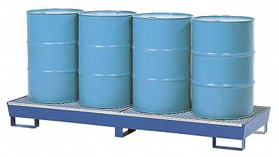 Drum Spill Cntnmnt Pltfrm, 4 Drum, 2400 lb