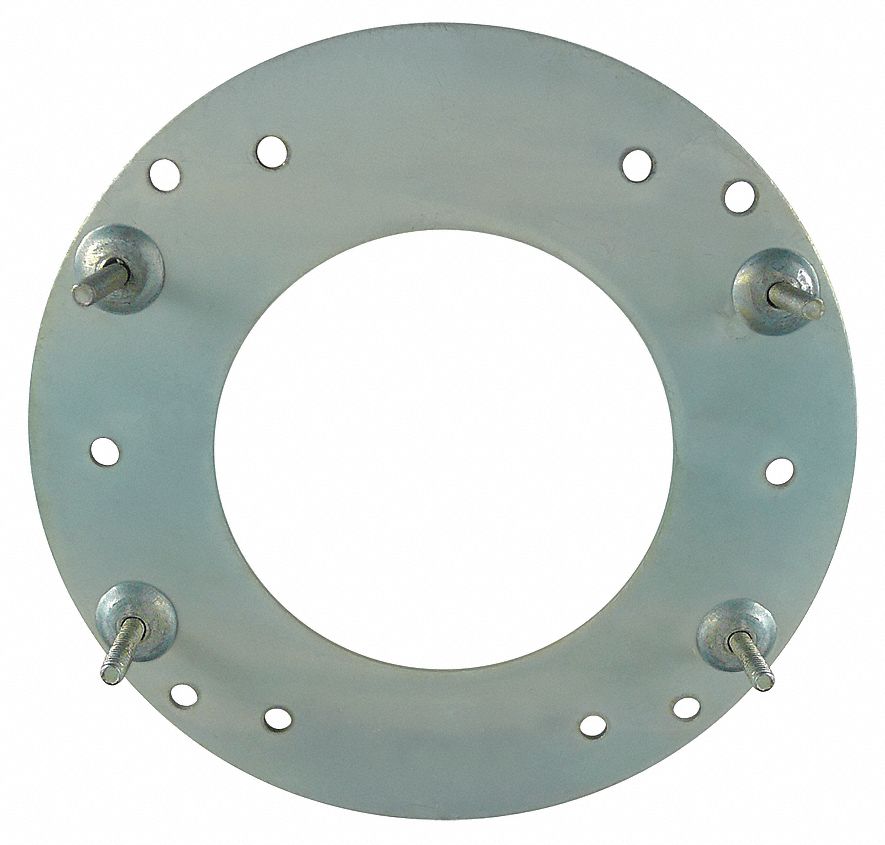 Motor Mtg Plate, 5 5/8 Dia, Steel, 4 Studs