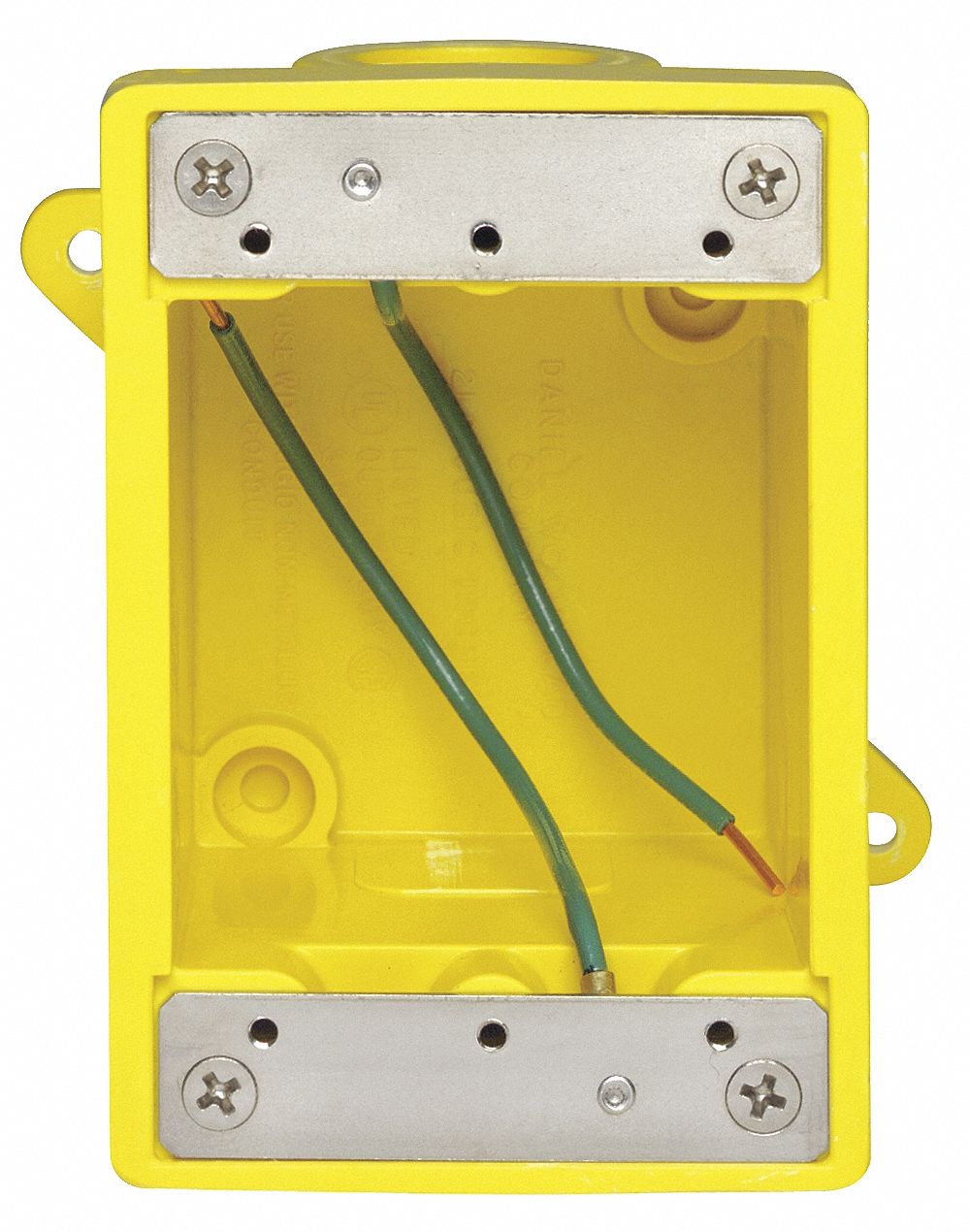 Back Box, FD, Weatherproof, YLW, 3/4In Hub