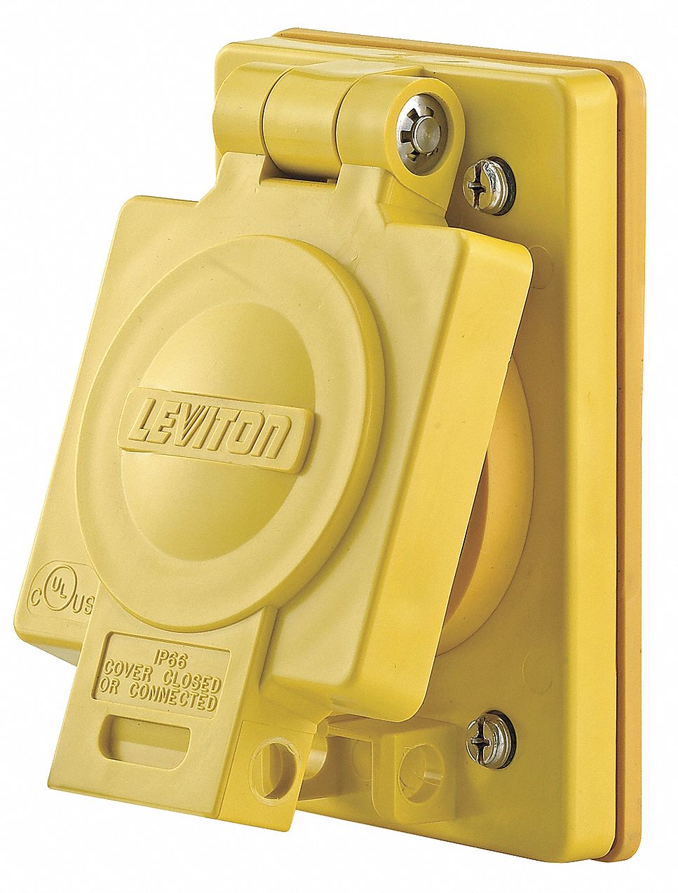 Weatherproof Cover, 30A Locking, Yellow