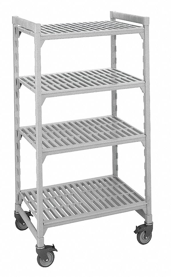 Mobile Shelving Unit, 75InH, 24InW, 48InD