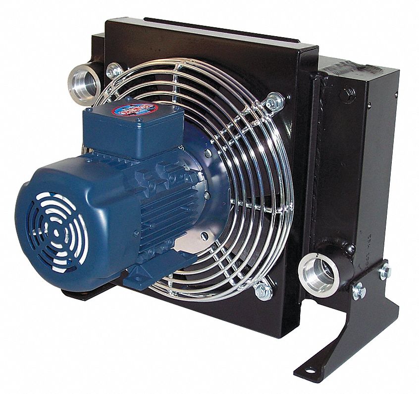 Oil Cooler, AC, 8-80 GPM, 115/230 V, 1/2 HP
