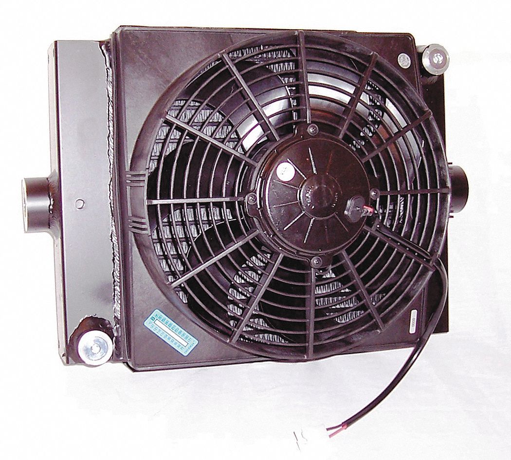 Oil Cooler, 12 VDC, 4-50 GPM, 0.19 HP