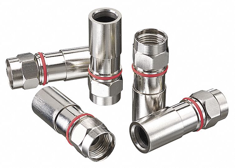 Coaxial Connector, RG59 Reg/Tri/Quad, PK50