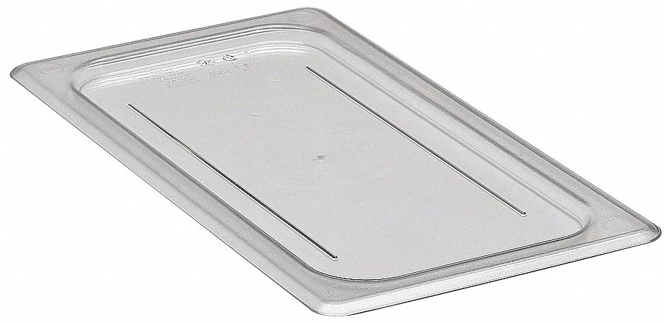 Food Pan Lid, Third Size, Clear, PK 6