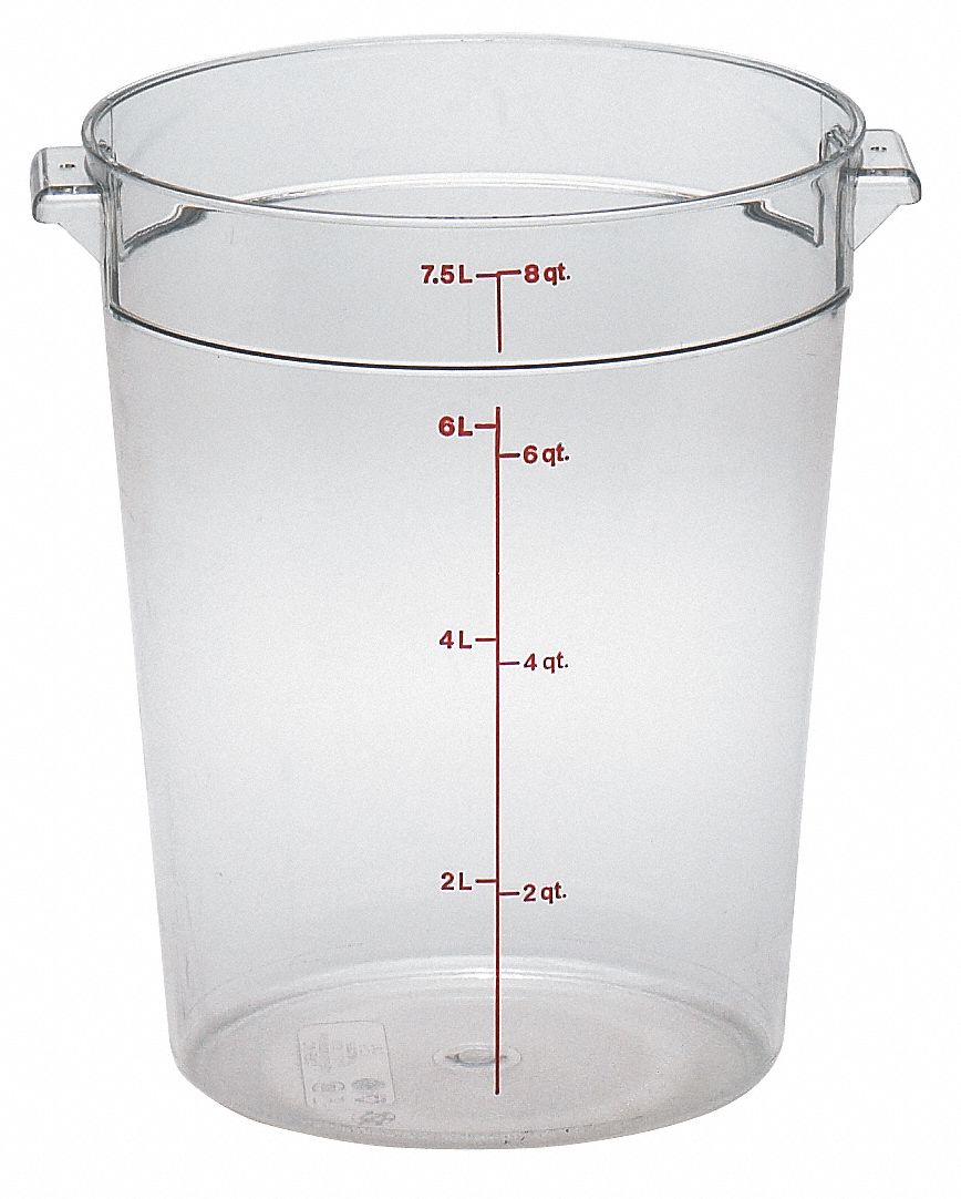 Round Contain., Use Lid 4UKC1, PK 12