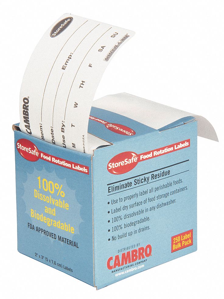 Food Rotation Label, 3 In. W, PK 24