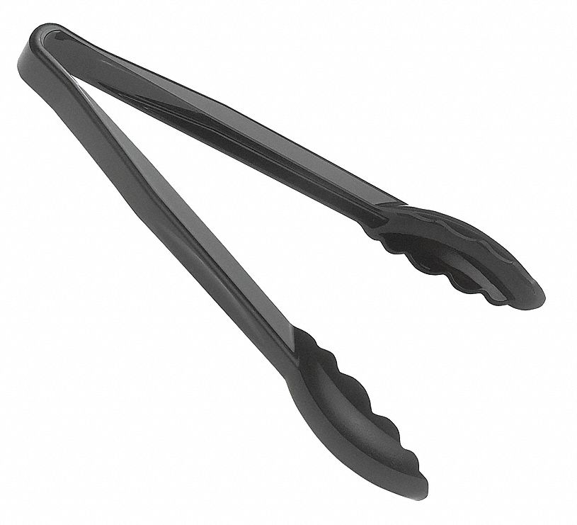 Grip Tong, L 9 In, Black