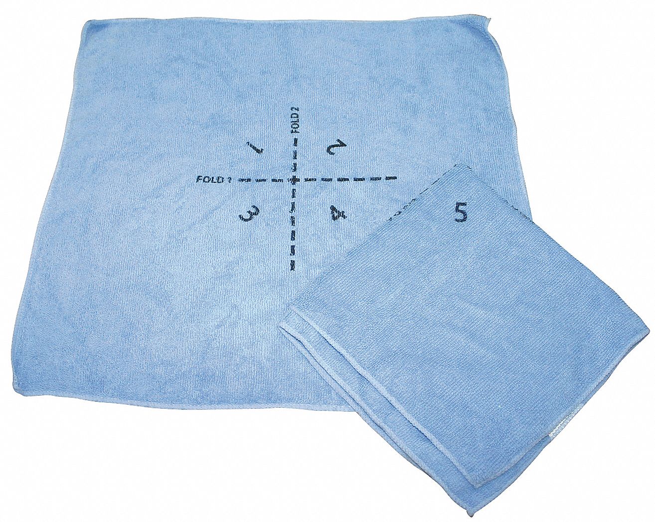 Cleaning Cloth, Microfiber, Blue, PK 12