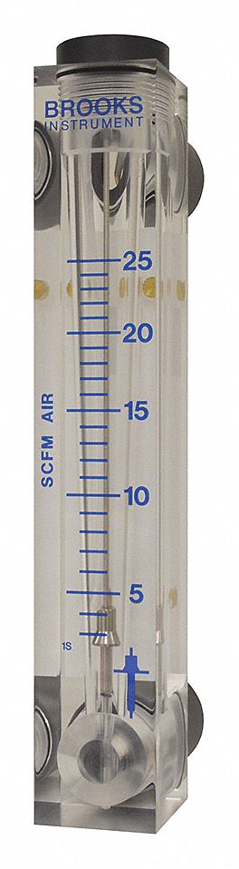 Flowmeter, Air, .04 to .5 LPM, Buna-n Seal