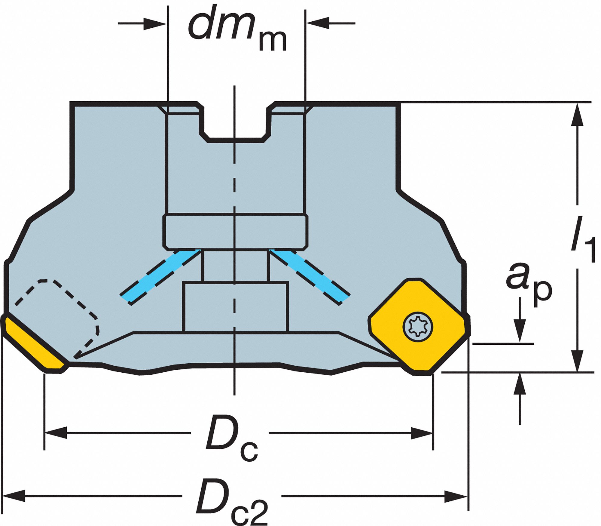 Facemill Cutter, A345-160J51-13M