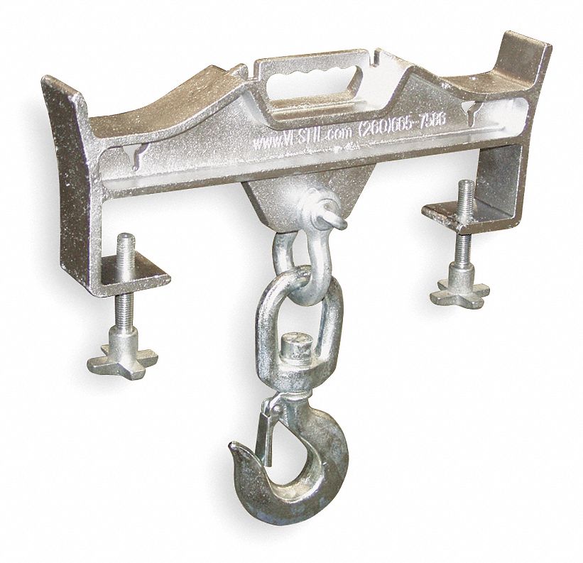 Fork Truck Lifting Hook, Dbl, Cap 4000Lb.