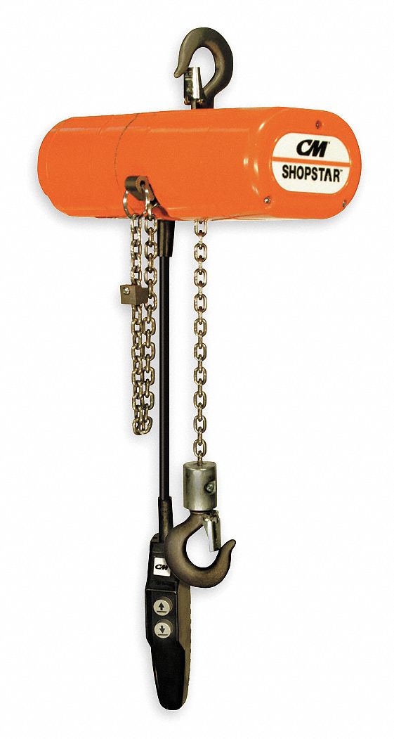 Electric Chain Hoist, 600 lb., 8 fpm