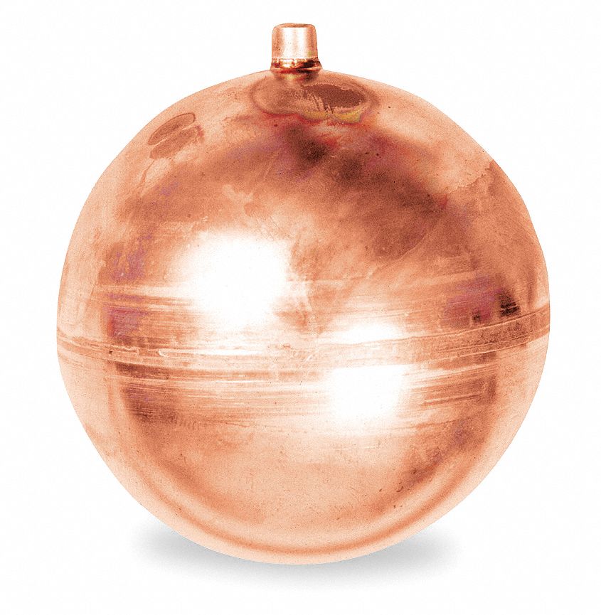 Float Ball, Round, Copper, 8 In