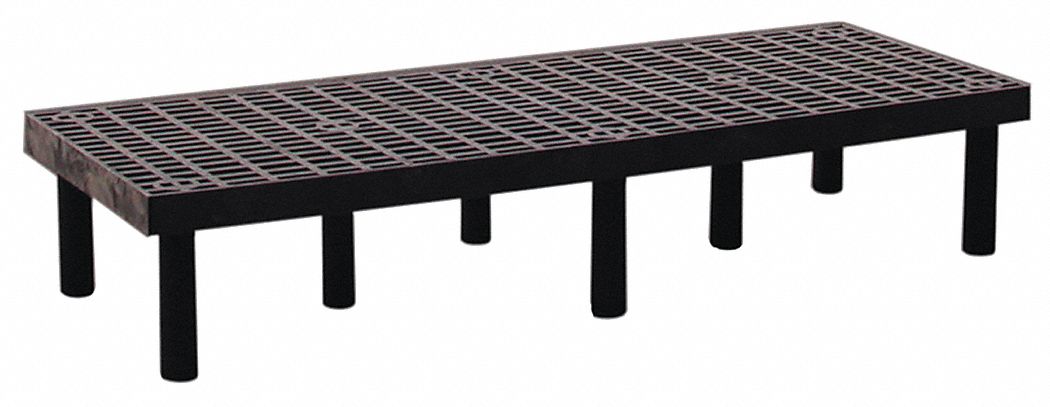 Dunnage Rack, 1000 lb., HDPE, 66 W x 24 D