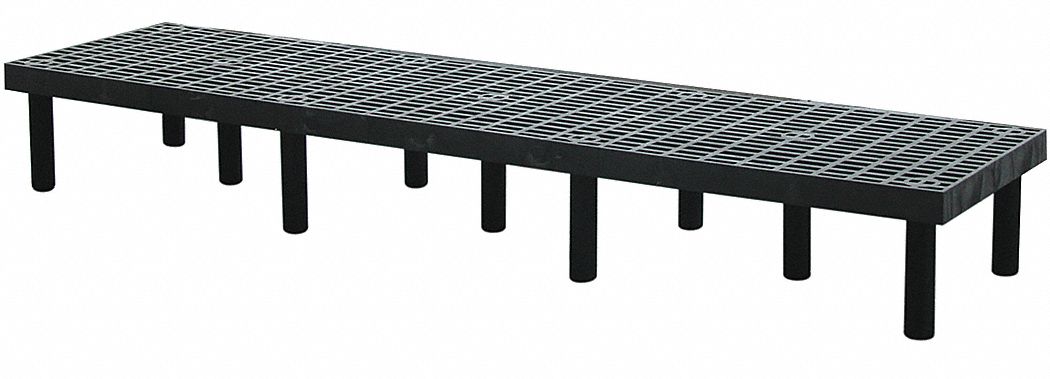 Dunnage Rack, 1500 lb., HDPE, 96 W x 24 D
