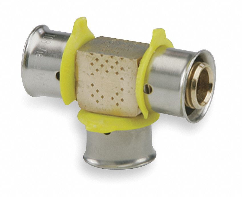 Tee, PEX, 1 x 1 x 3/4 In, Bronze