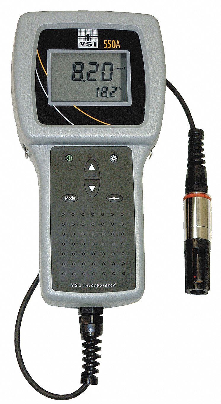 Dissolved Oxygen Meter, 0 to 50mg/L, 12 Ft