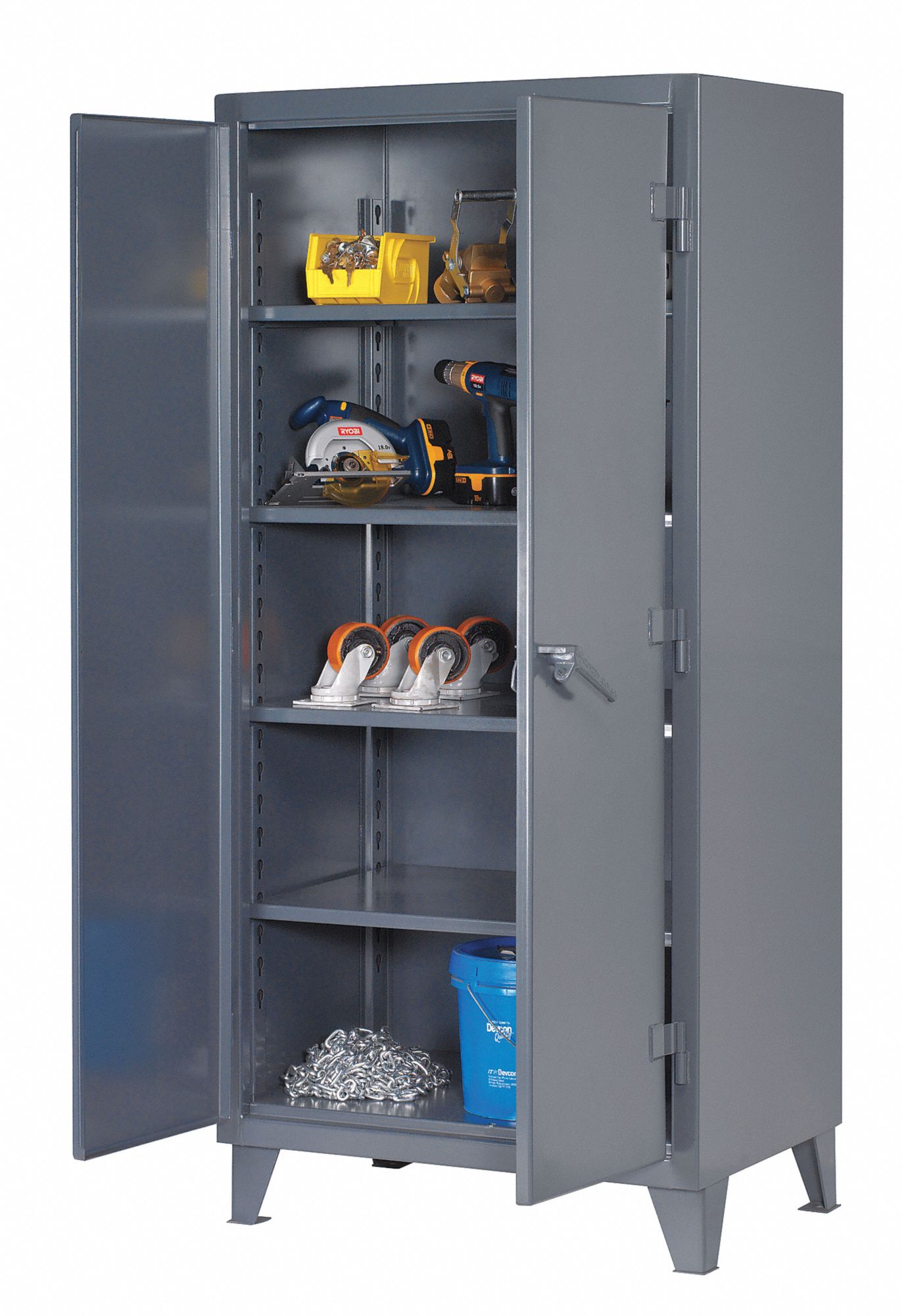 Storage Cabinet, Welded, Dark Gray