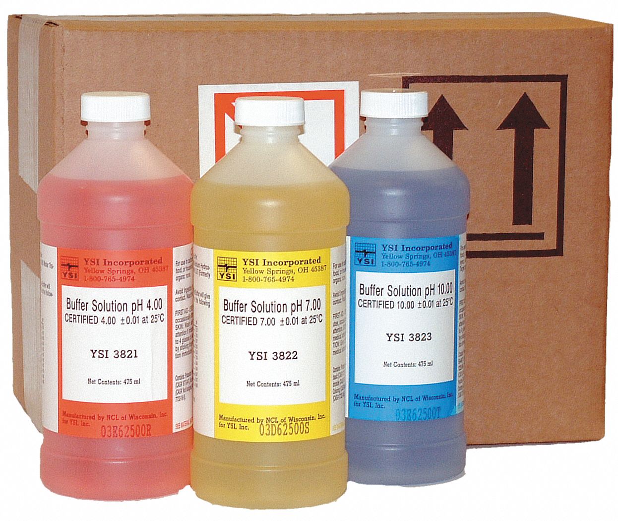Buffer Package, pH, 4.0, 7.0 and 10.0, 1 Pt