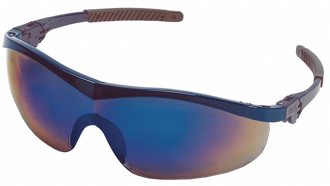 Safety Glasses, Blue Mirror, Scrtch-Rsstnt