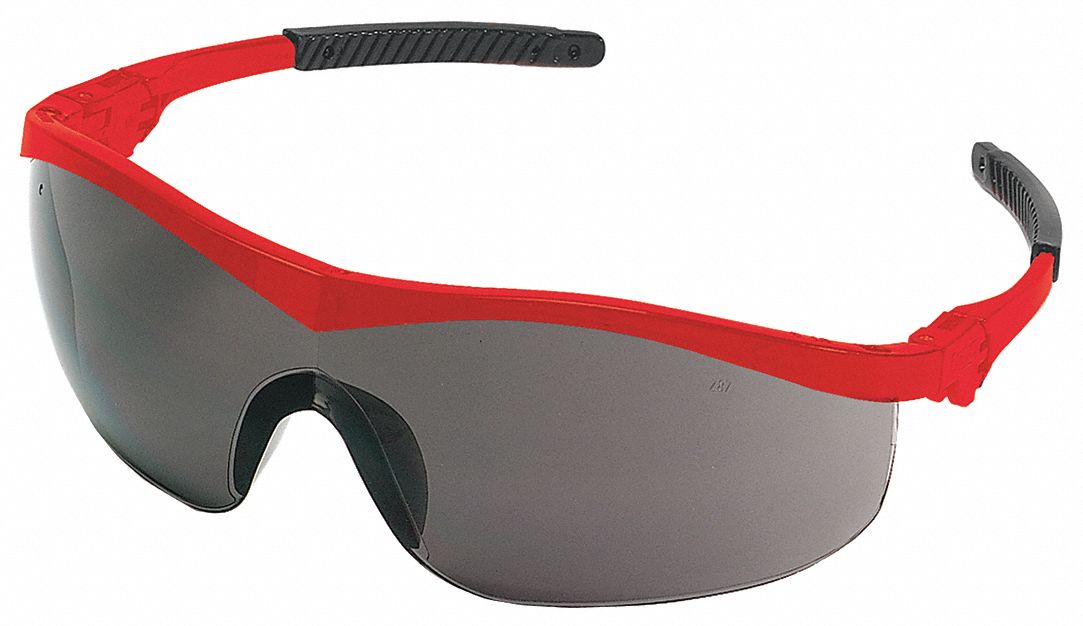 Safety Glasses, Gray, Scratch-Resistant