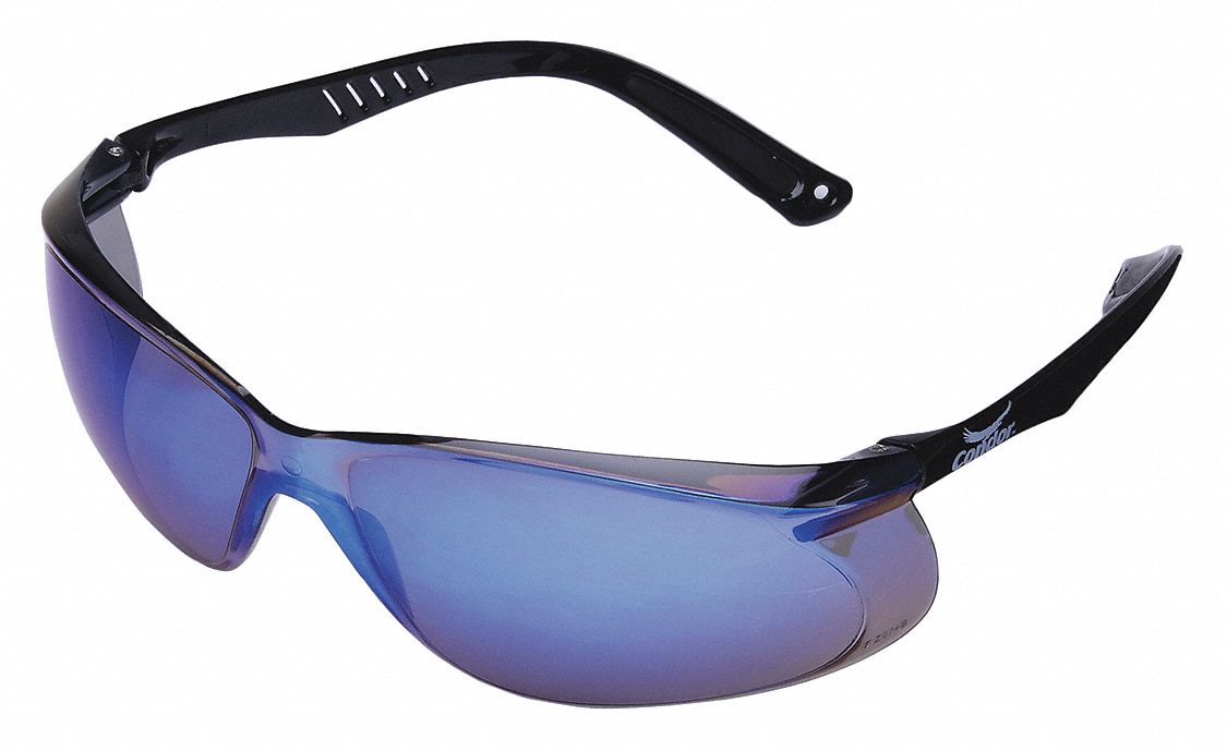 Safety Glasses, Blue Mirror, Scrtch-Rsstnt
