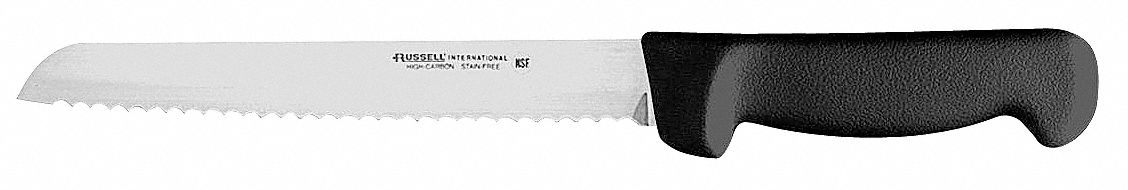 Bread Slicer, 8 In, Scalloped, Black