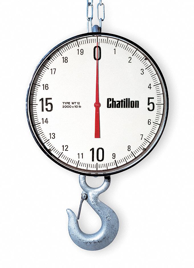 Dial Crane Scale, Aluminum, 19-13/16 In. H