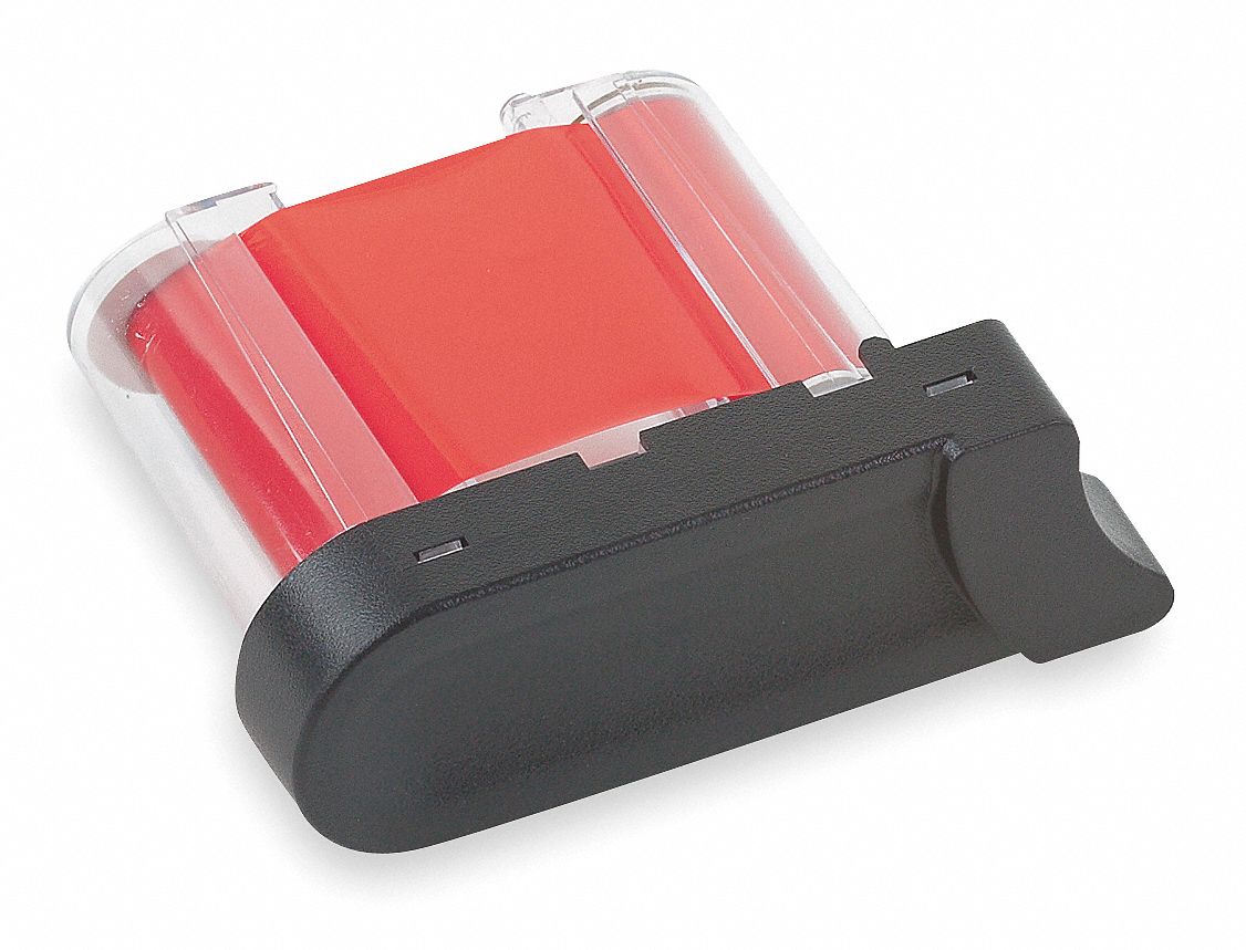 Ribbon Cartridge, Red, 2 In. W, 75 ft. L
