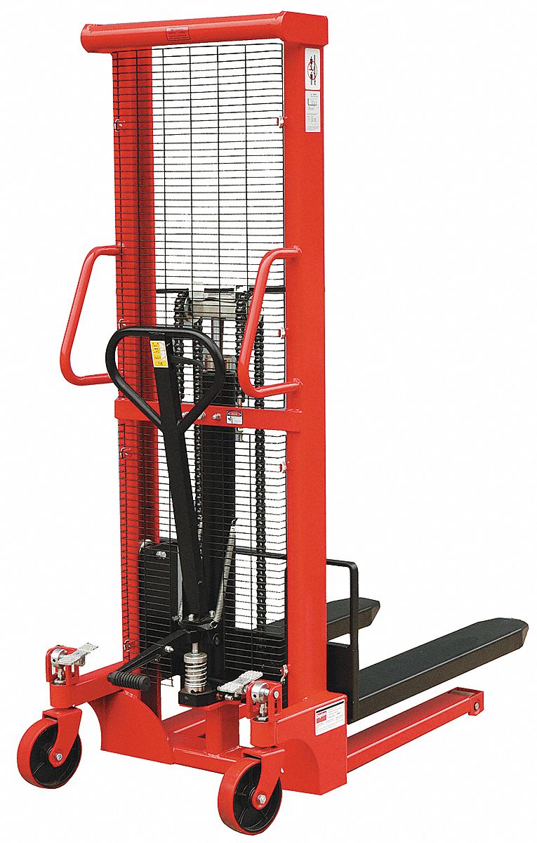 Fixed Bse Hyd Stacker, 2000 lb, 98 In Lift