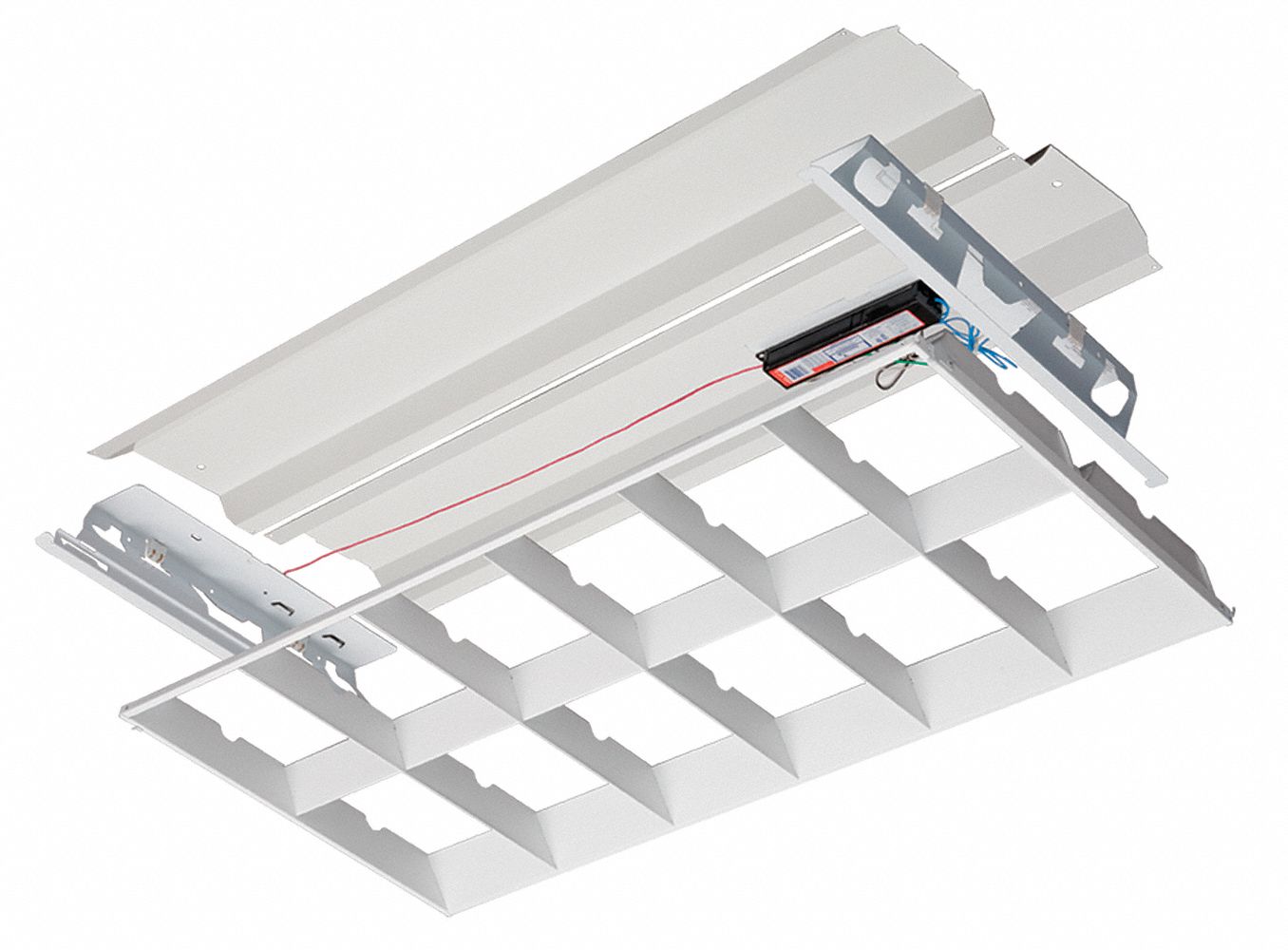 Kit, Recessed Retrofit, Louvered, T8
