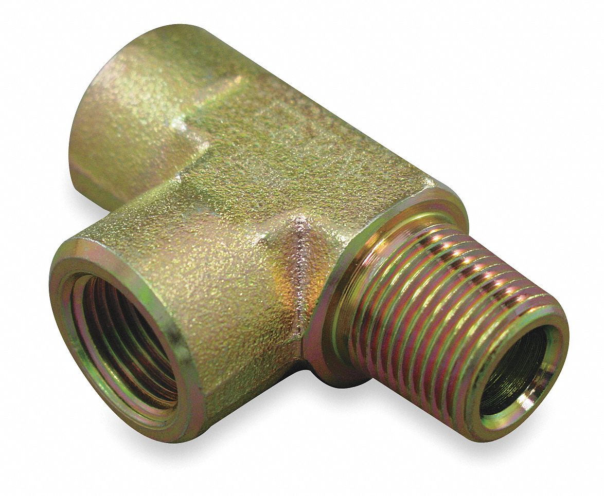 Hose Adapter, MNPT to FNPT, Tee, 1/4-18