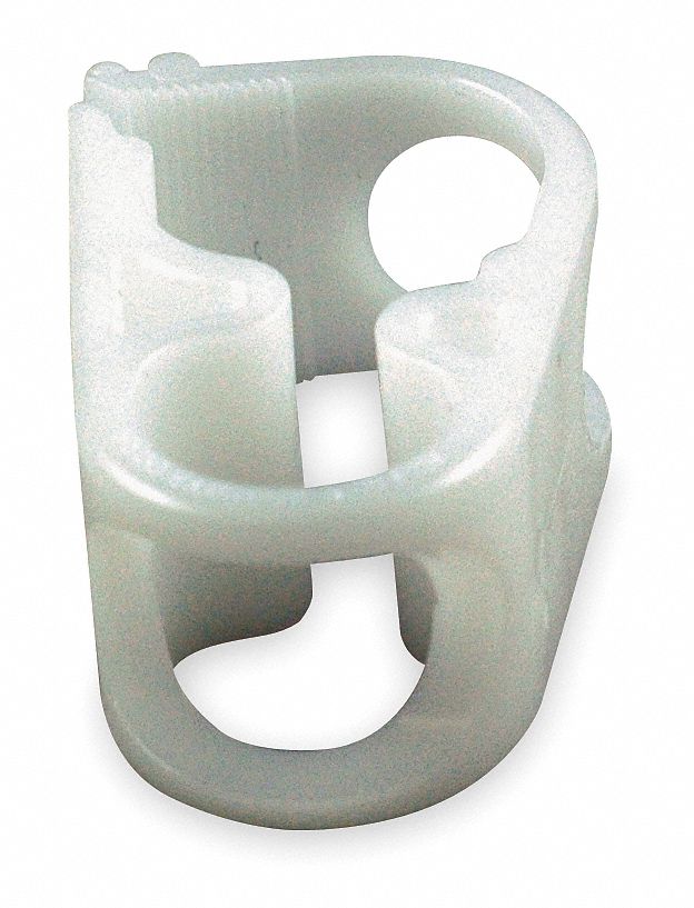 Plastic Clamp, Tube 1/4 In, Pk 25