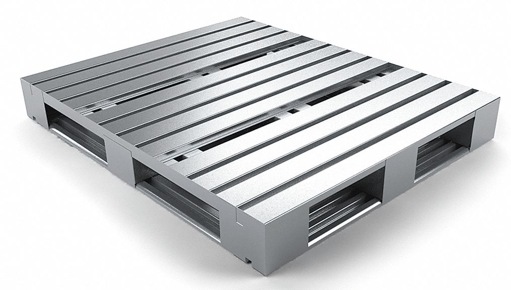 Pallet, Rackable, 48x40In, Galvanized