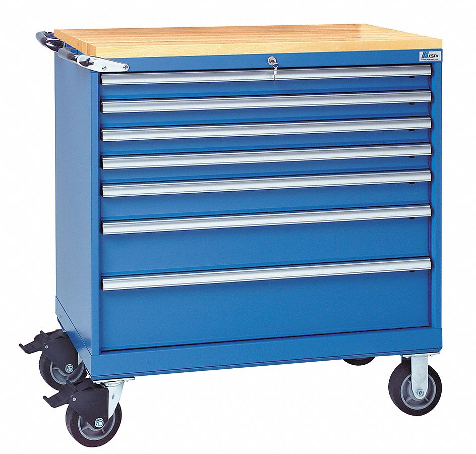 Mobile Service Bench, 440 lb., Bright Blue