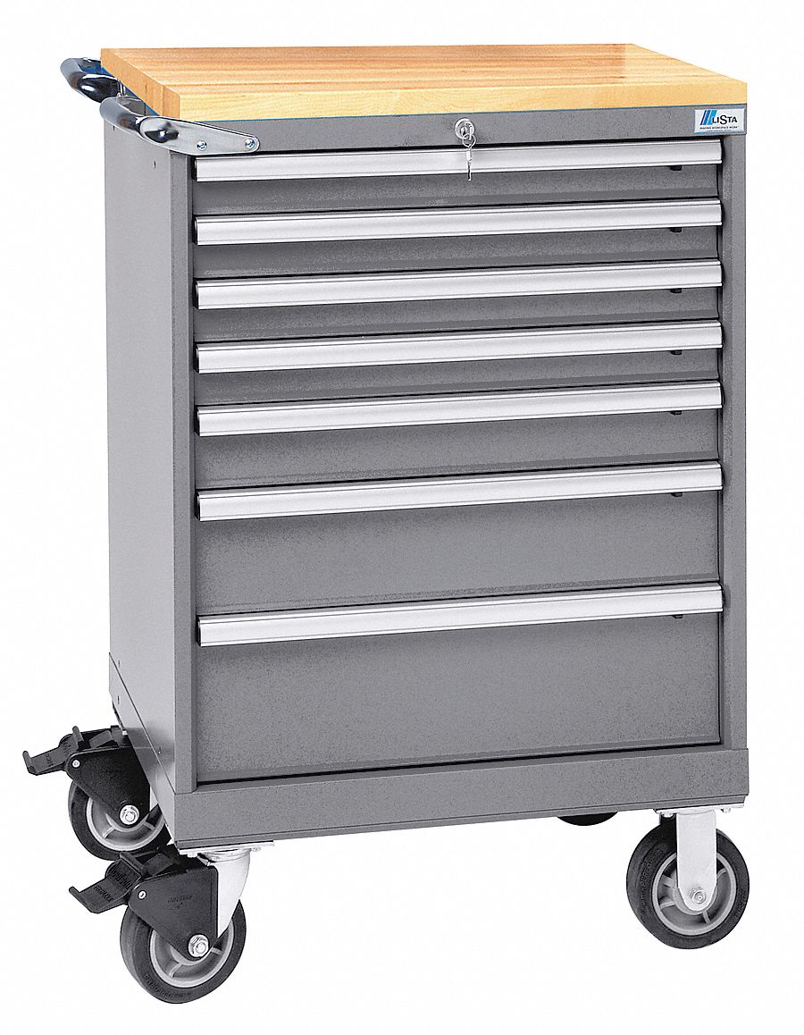 Mobile Service Bench, 165 lb., Light Gray
