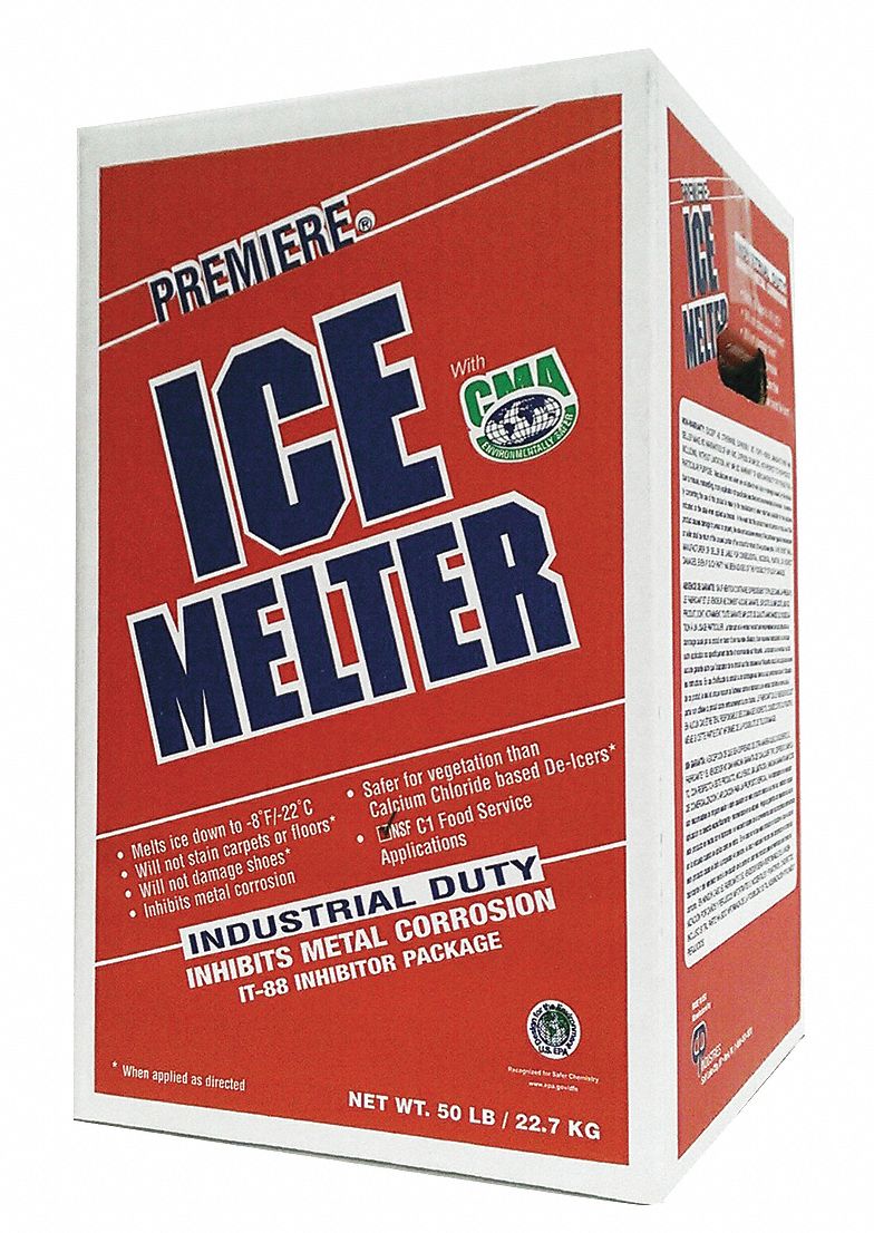 Ice Melt, Granular, 50 lb. Carton, -8 F