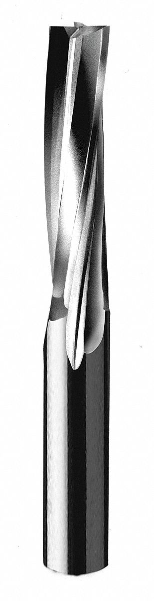 Rout End Mill, Down Low Helix, 1/2, 3 1/2