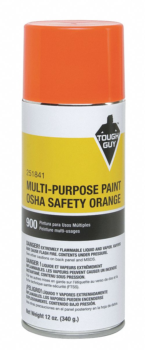 Spray Paint, OSHA Safety Orange, 12 oz.