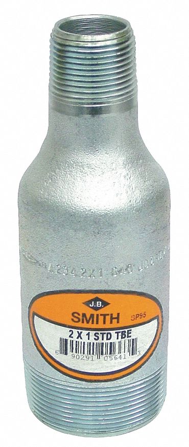 Swage Nipple, 2 In., 4 In L, Threaded