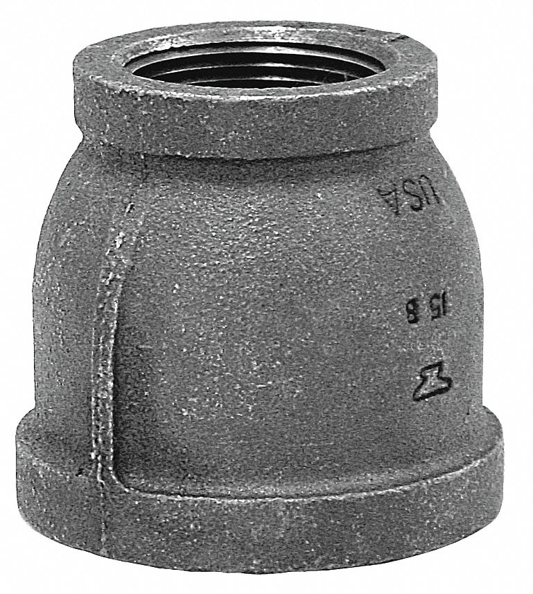 Reducer, 3/4 x 1/2 In, NPT, Black Iron