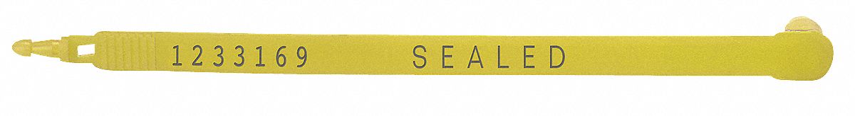Security Seals, Plastic, Yllow, PK100
